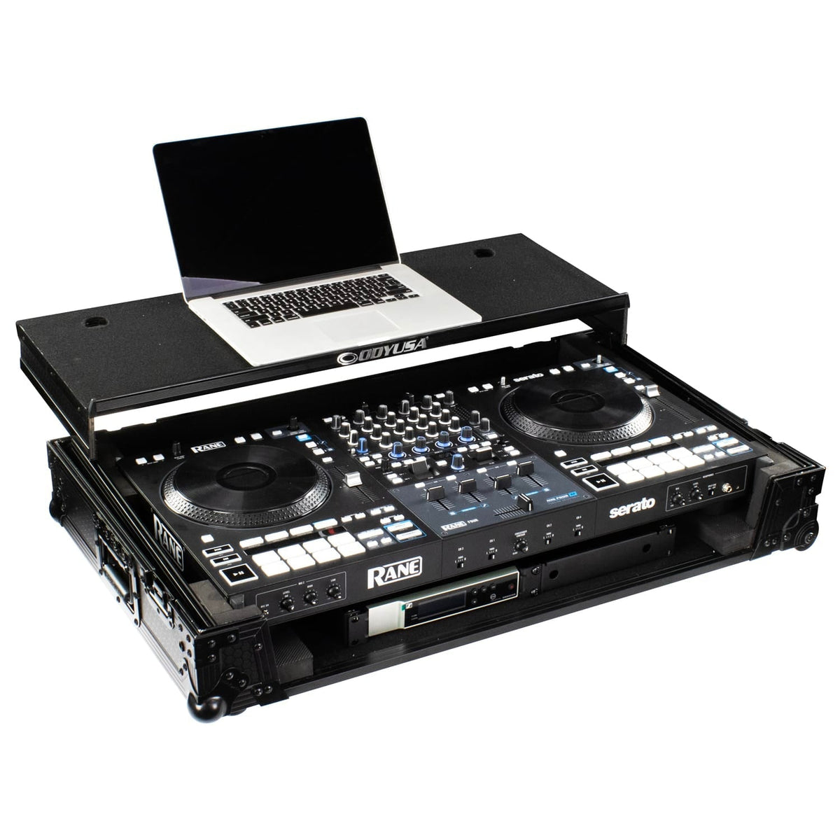 RANE FOUR I-Board Flight Case with Glide Style Laptop Platform and Wheels (Open Box)