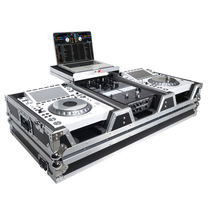 ProX XS-CDM3000WLT DJ Coffin Flight Case for Pioneer Mixer DJM-900NXS2 and 2x CDJ-3000 with Wheels and Laptop Shelf