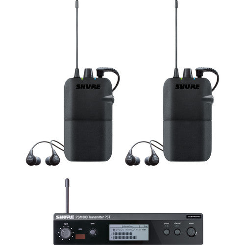 Shure PSM 300 Twin-Pack Wireless In-Ear Monitor Kit (G20: 488 to 512 MHz)