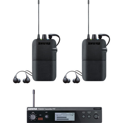 Shure PSM 300 Twin-Pack Wireless In-Ear Monitor Kit (G20: 488 to 512 MHz)