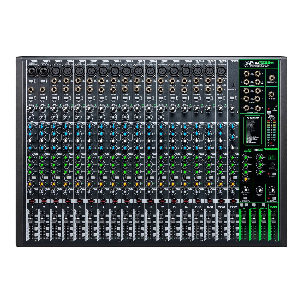 Mackie ProFX22v3 22-Channel Sound Reinforcement Mixer with Built-In FX (Open Box)