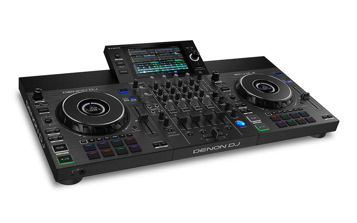 Denon DJ SC Live 4-Standalone Controller, 4-Channel Mixer, Amazon Music Unlimited Streaming, Wi-Fi, Speakers, Serato DJ & Virtual DJ Compatible