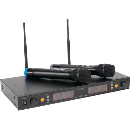 American Audio WM-219 Two-Channel UHF Wireless Handheld Microphone System (Open Box)