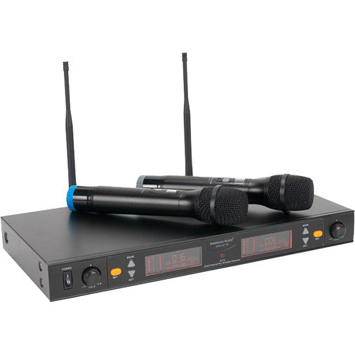 American Audio WM-219 Two-Channel UHF Wireless Handheld Microphone System (Open Box)