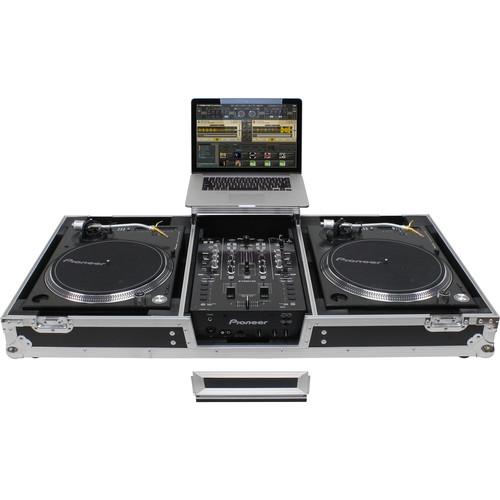 Odyssey Innovative Designs Flight Zone - Universal Turntable DJ Coffin with Wheels & Glide Shelf