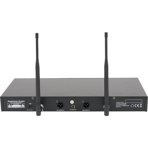 American Audio WM-219 Two-Channel UHF Wireless Handheld Microphone System (Open Box)