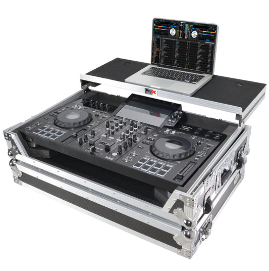 Prox Flight Case for Pioneer XDJ-RX/3 RX/2 Case w/ Sliding Laptop Shelf and Wheels