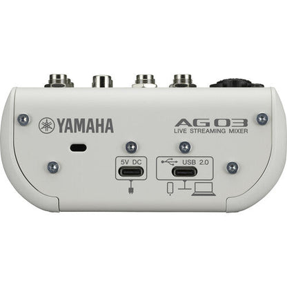 Yamaha AG03MK2 3-Channel Mixer & USB Audio Interface (White) (Open Box)