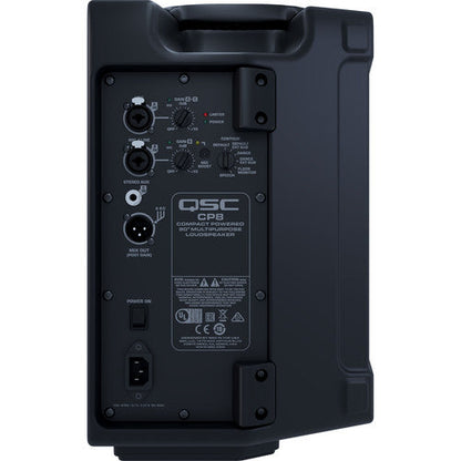 QSC CP8 Two-Way 8" 1000W Compact Powered Loudspeaker with DSP