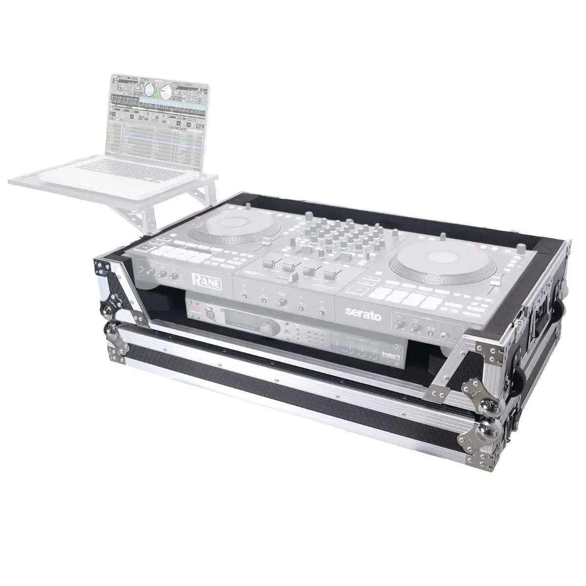 ProX XS-RANEFOURW ATA Flight Style Road Case for RANE Four DJ Controller with 1U Rack Space and Wheels (Open Box)