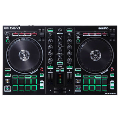Roland DJ-202 2-Channel, 4-Deck DJ Controller & Full version of Serato DJ (Open Box)