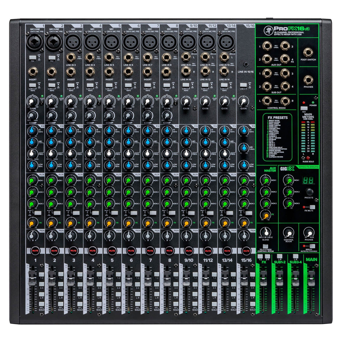 Mackie ProFX16v3 16-Channel Sound Reinforcement Mixer with Built-In FX (Open Box)