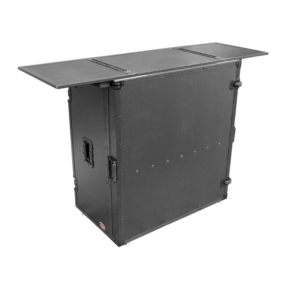 ProX Transformer Series Fold-Away DJ Performance Desk Facade with Wheels (Black/Black) (Open Box)