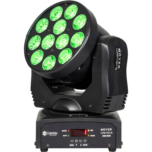 ColorKey Mover Wash HEX 12 6-In-1 RGBWA-UV LED Moving Head (Open Box)