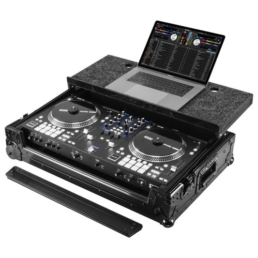 Odyssey Rane One Flight Case in Black with Patented Glide Platform and Corner Wheels